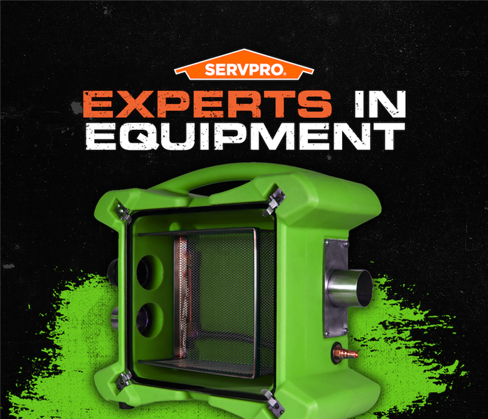 SERVPRO experts in equipment sign