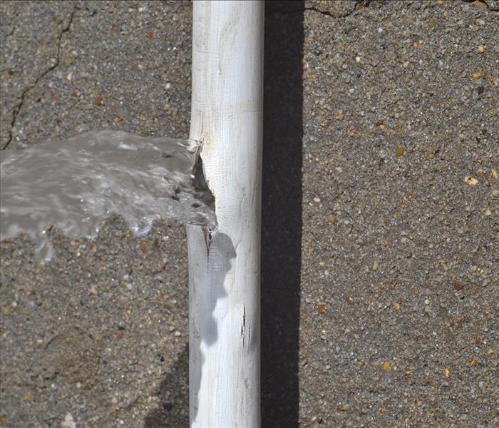 water squirting from a pipe
